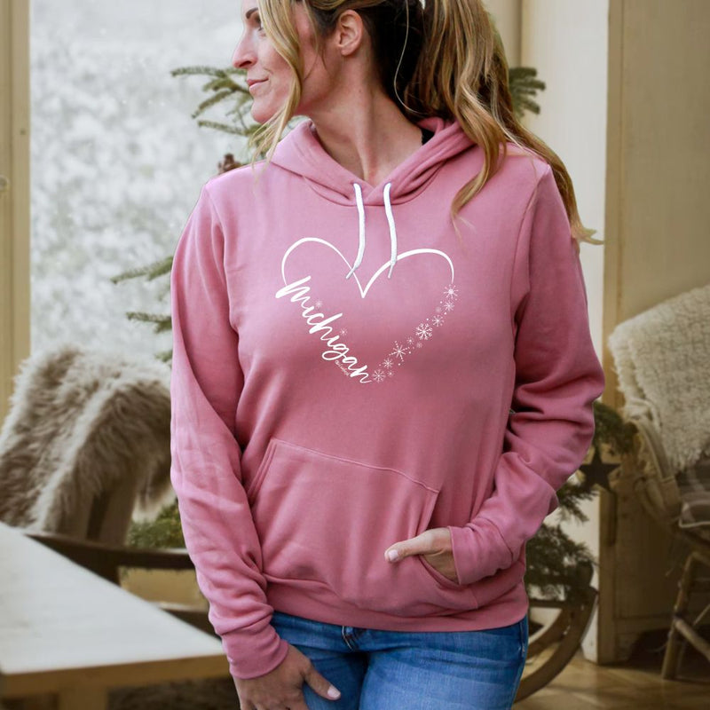 "Fall In Love With Winter"Relaxed Fit Angel Fleece Unisex Hoodie