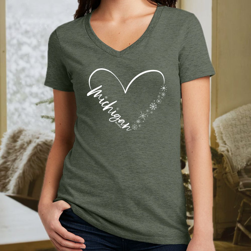 "Fall In Love With Winter"Women's V-Neck